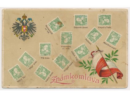 Koláž, "Známkomluva", cca 1915