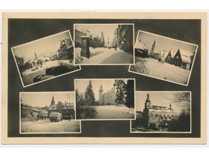 66 - Trutnovsko, Vrchlabí, 6 - ti záběr pohledů na město, cca 1948