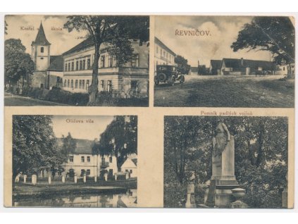 55 - Rakovnicko, Řevničov, 4 - záběr partií z obce, cca 1919