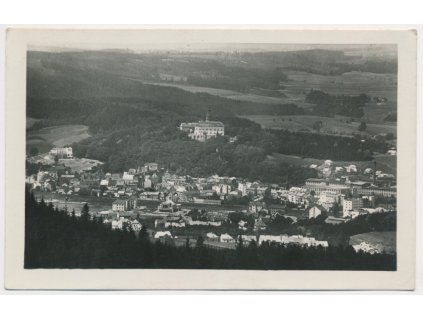 38 - Náchod, celkový pohled na město, Grafo Čuda, cca 1945