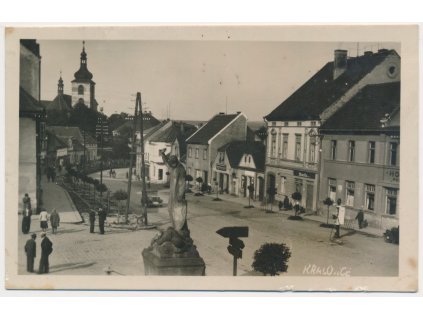 47 - Plzeňsko, Kralovice, oživená ulice, cca 1954