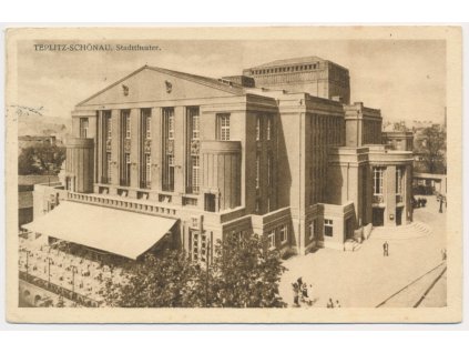 65 - Teplice, Teplitz - Schönau, Divadlo, Stadtheater, cca 1928