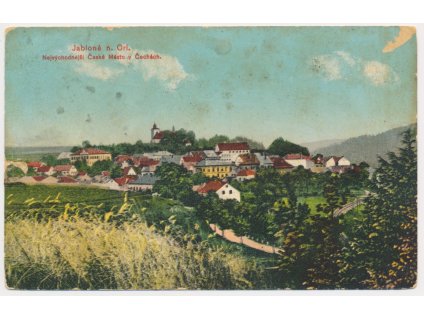 70 - Orlickoústecko, Jablonné nad Orlicí, celkový pohled, cca 1914