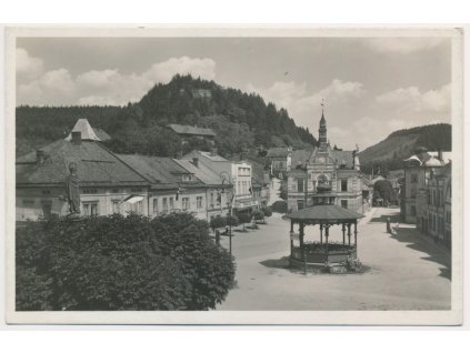 70 - Orlickoústecko, Brandýs nad Orlicí, náměstí, Grafo Čuda, cca 1949