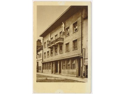 34 - Louny, partie před Městskou spořitelnou, cca 1935