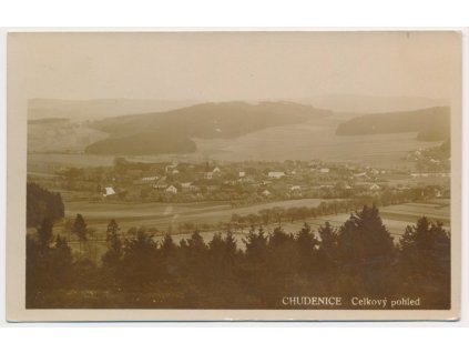 28 - Klatovsko, Chudenice, celkový pohled, cca 1931