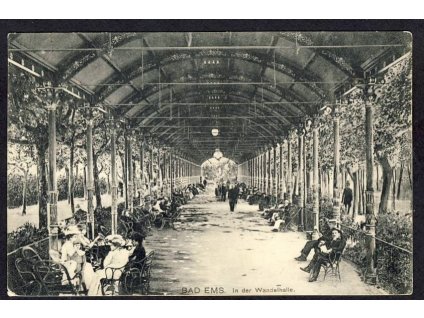 Deutschland, Bad Ems, in der Wandelhalle, cca 1915