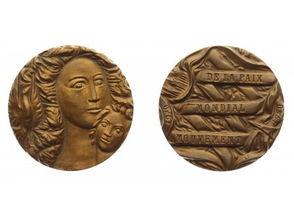 ČSSR, AE pamětní medaile De la Paix Mondial, 1949-1979, medailér Šindelář