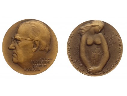 ČSSR, AE pamětní medaile A. Kotásek, porodnictví, medailér Knobloch, stav 0/0