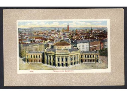 Österreich, Wien, Panorama mit Burgtheater, cca 1910