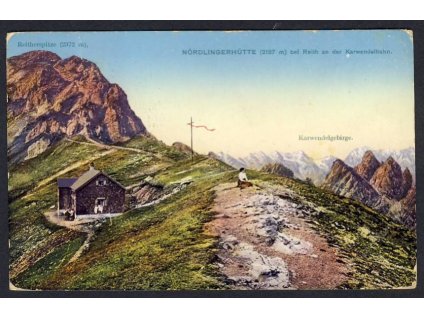 Österreich, Nördlingerhütte bei Reith an der Karwendelbahn, cca 1916