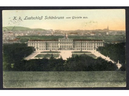 Österreich, K. k. Lustschloss Schönbrunn vom Gloriette aus, cca 1915