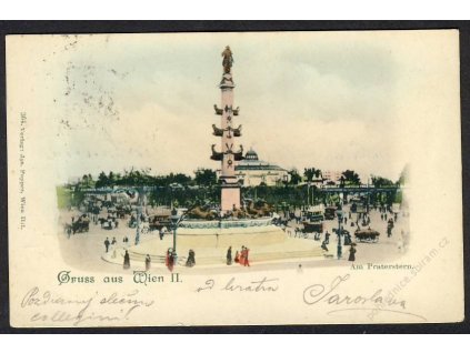 Österreich, Gruss aus Wien, Am Praterstern, cca 1900