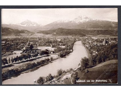 Österreich, Innsbruck von der Weiherburg, cca 1915
