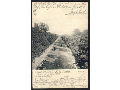 Österreich, Wien, Haupt-Allee, K. k. Prater, cca 1900