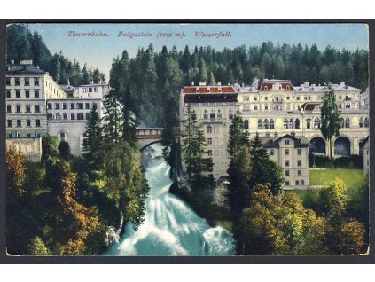 Österreich, Tauernbahn, Badgastein, Wasserfall, cca 1911