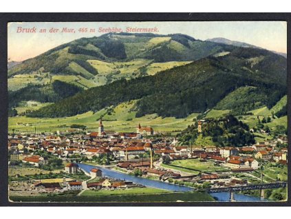 Österreich, Bruck a. d. Mur, Totalansicht, cca 1910