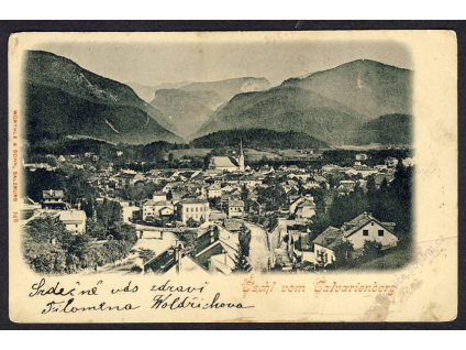Österreich, Ischl vom Calvarienberg, cca 1906