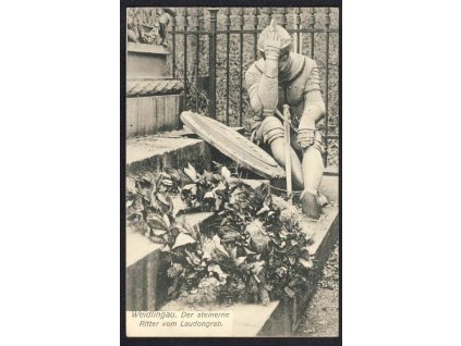 Österreich, Weidlingau, Der steinerne Ritter vom Laudongrab, cca 1915