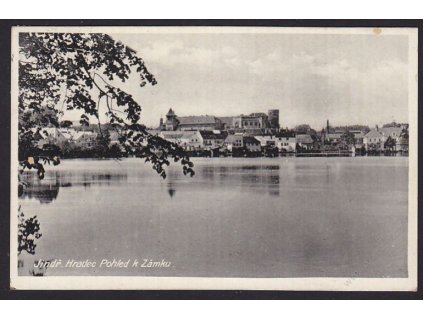24 - Jindřichův Hradec, pohled k zámku, cca 1934