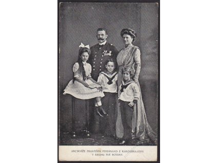 Arcikníže František Ferdinand z Rakouska-Este v kruhu své rodiny, cca 1915