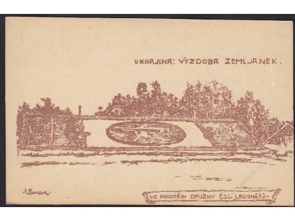 Výzdoba zemljanek na Ukrajině, cca 1915