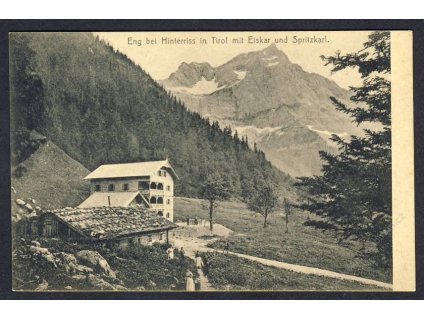 Österreich, Eng bei Hinterriss in Tirol mit Eiskar u. Spritzkarl, cca 1908