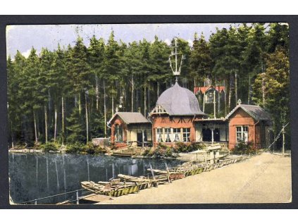 32-Liberec, Kotviště s rybníkem v městském parku, cca 1924