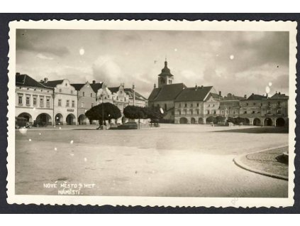 38-Náchodsko, Nové Město nad Metují, Náměstí, cca 1930