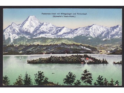 Austria, Carinthia, Lake Faak with Kepa and Türkenkopf, cca 1915
