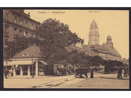 Germany, Free state of Saxony, Dresden, Ring Street,  new town hall, cca 1915