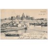 Maďarsko, Budapešť, Dunarészlet az új országházzal, cca 1901