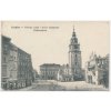 Polsko, Kraków, Glówny rynek i wieža ratuszowa, cca 1914