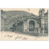 25 - Karlovy Vary, Sprudel - Colonnade, prošlá poštou 1898