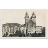 49 - Praha, Týnský chrám a Husův pomník, Foto Fon, cca 1930