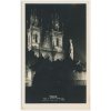 49 - Praha, Týn a Husův pomník, noční partie, Foto Fon, cca 1928