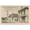 11 - Českolipsko, Nový Bor, partie z náměstí s kostelem, cca 1951