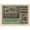 Rakousko, nouzová bankovka 30 h, Grödig, 1920, krásný stav UNC