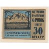 Rakousko, nouzová bankovka 30 h, Grödig, 1920, krásný stav UNC