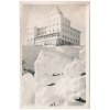 Polsko, Krkonoše, Hotel Schneegrubenbaude, zimní partie, cca 1945