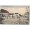 34 - Lounsko, Měcholupy, oživená partie z náměstí, cca 1916