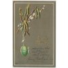 Velikonoční přání, Fröhliche Ostern!, tlačená, zlacená, cca 1904