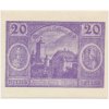 Rakousko, nouzová bankovka 20 h, Mühltreis, 1920, krásný stav UNC