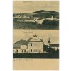 34 - Lounsko, Chlumčany, 2 - záběr, škola a kostel, celk. pohled, cca 1909
