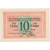 Rakousko, nouzová bankovka 10 h, Bischofshofen, 1920, krásný stav UNC