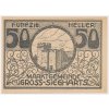 Rakousko, nouzová bankovka 50 h, Gross Siegharts, 1920, krásný stav UNC