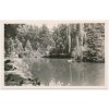 71 - Vsetínsko, Rožnov pod Radhoštěm, partie z parku s labutí, cca 1935