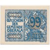 Rakousko, nouzová bankovka 99 h, Oberalm, 1920, krásný stav UNC