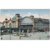 Německo, Dresden, Hauptbahnhof, Tram, cca 1915