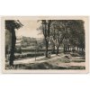 61 - Svitavsko, Polička, pohled na školu z parku, cca 1938